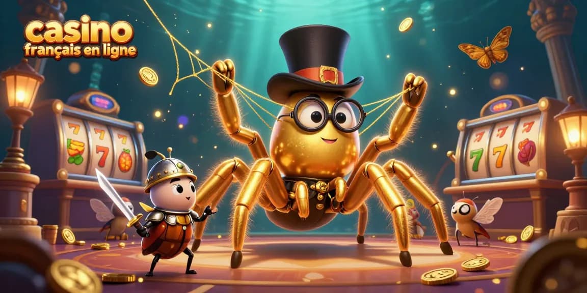 Vivez l'expérience unique du casino français en ligne avec une illustration 3D dynamique.