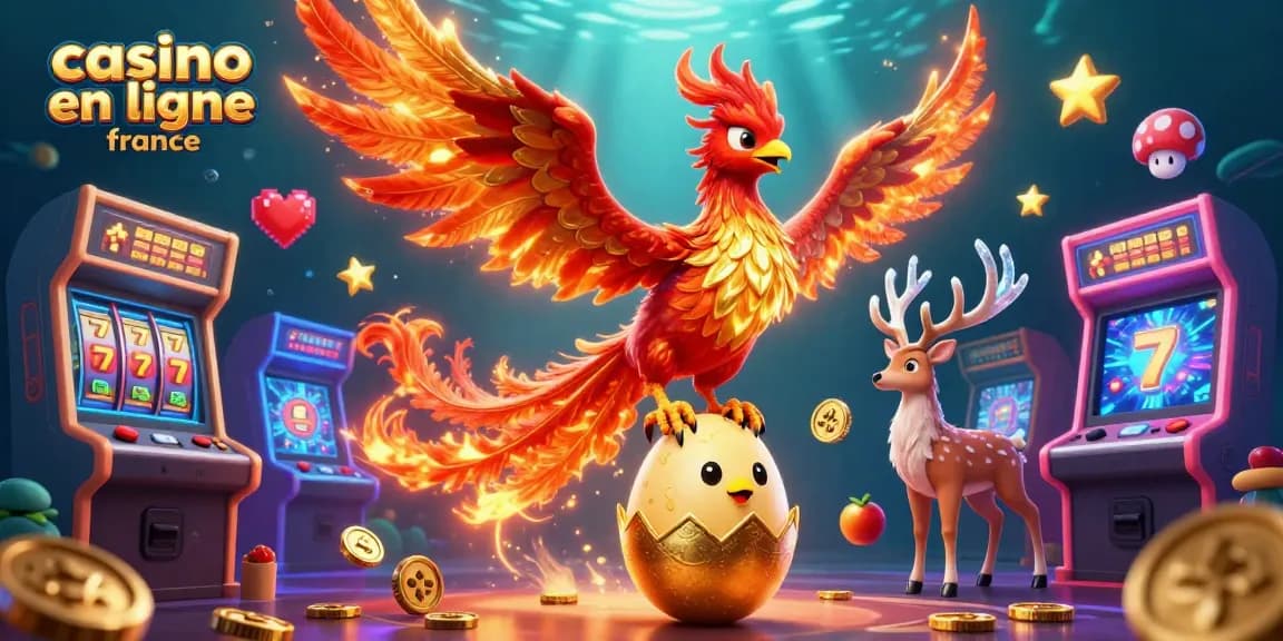 Jouez à casino en ligne France avec un phoenix flamboyant et des éléments de jeu captivants.