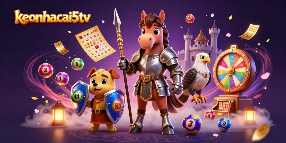 Experience thrilling wins with keonhacai5tv in a vibrant lottery-themed gaming scene.