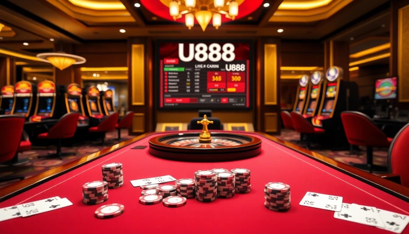 Place high-stakes bets at the U888 online casino with vibrant games and immersive interfaces.