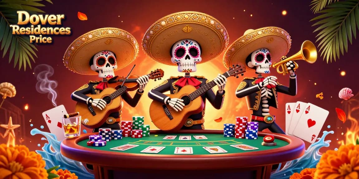Dover Residences Price showcases a festive mariachi scene amidst a vibrant casino atmosphere.