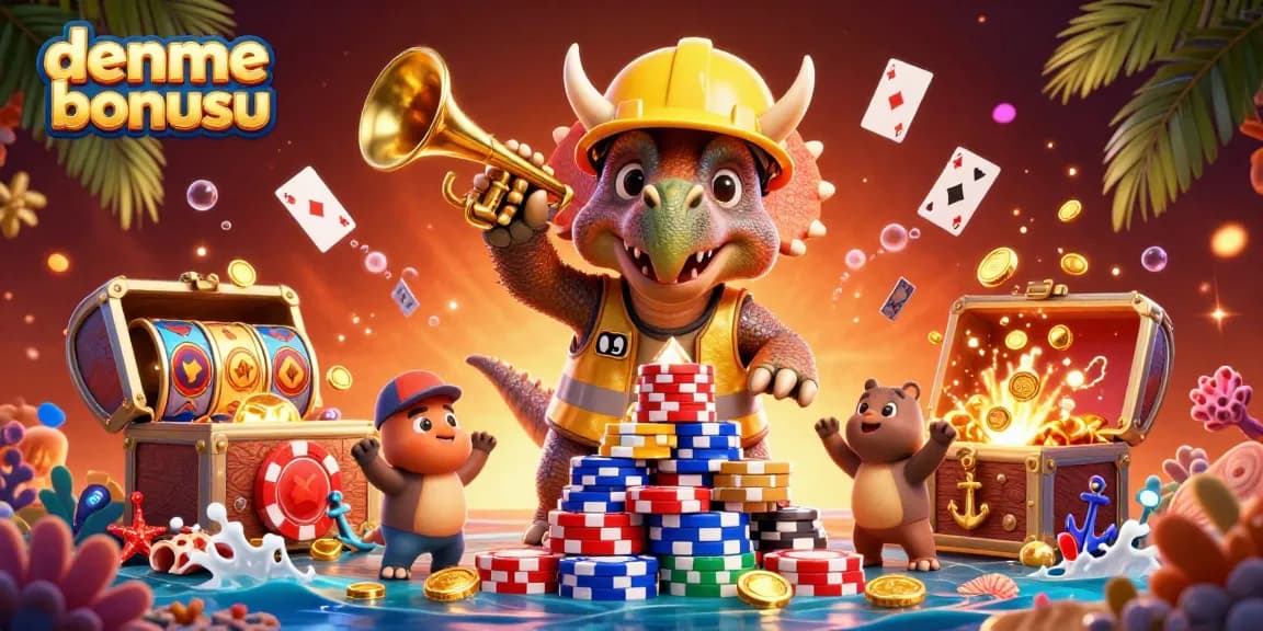 Experience the thrill of deneme bonusu with vibrant 3D casino characters in an engaging gambling scene.
