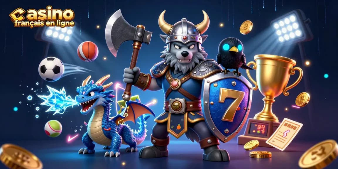 Vivez l'excitation du casino français en ligne avec ce héros viking, un dragon et des éléments de jeu dynamiques.