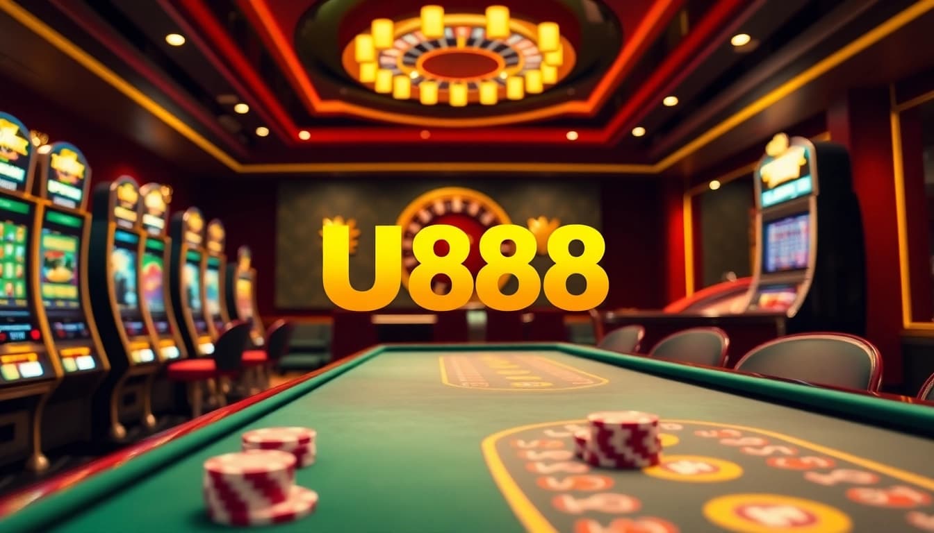 U888 offers an exciting online gambling experience with vibrant slot machines and poker tables.