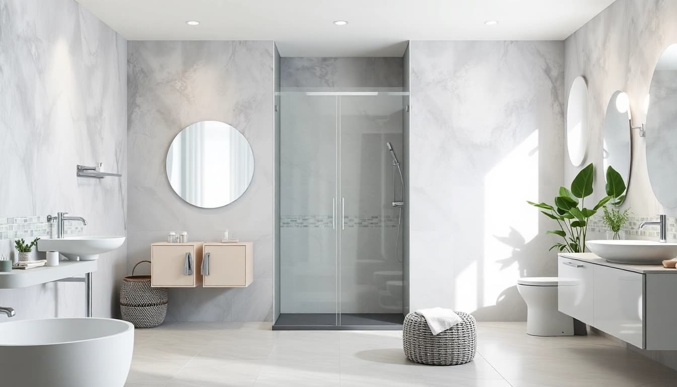 sonni sanitär GmbH präsentiert elegante Duschkabinen und moderne Badezimmeraccessoires.