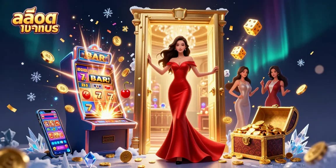 Experience the excitement of สล็อตทดลอง with vibrant visuals bursting with casino energy and colorful graphics.