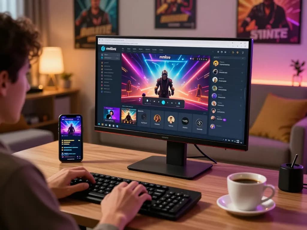 Engaging experience on mmlive app with a dynamic live streaming display and interactive features