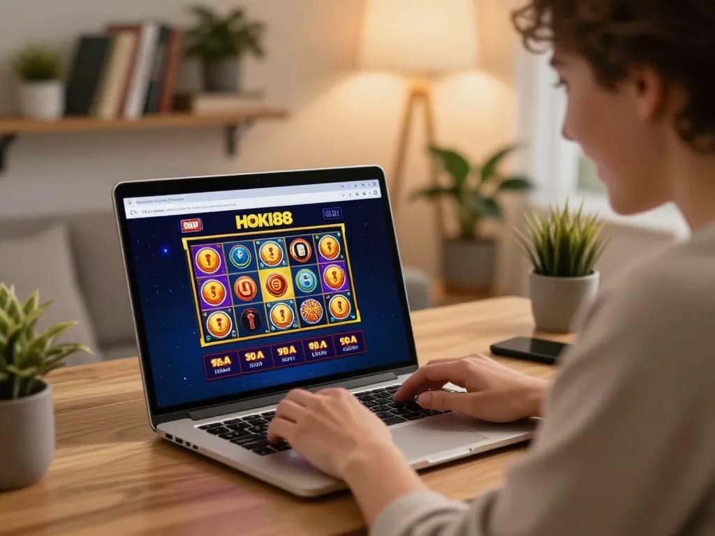 Mainkan mesin slot HOKI88 secara online dengan semangat dari pengaturan rumah yang stylish, mewujudkan permainan yang bertanggung jawab.