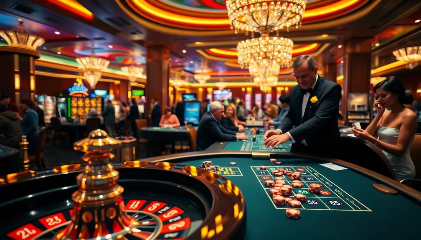 Menghadiri permainan kasino bbni4d dengan dealer dan meja roulette yang menarik.