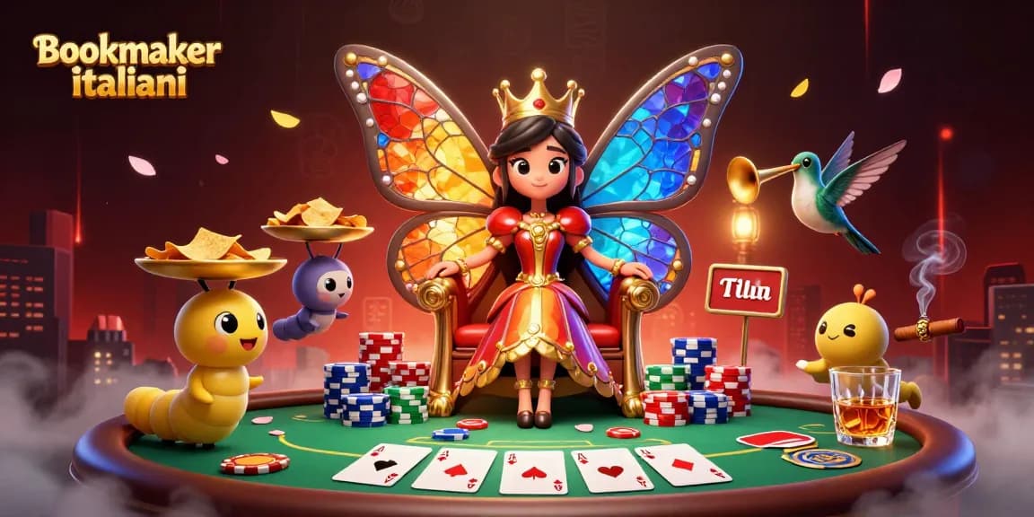 Gioca con i migliori bookmaker italiani in un ambiente festoso e colorato, con una regina farfalla al centro.