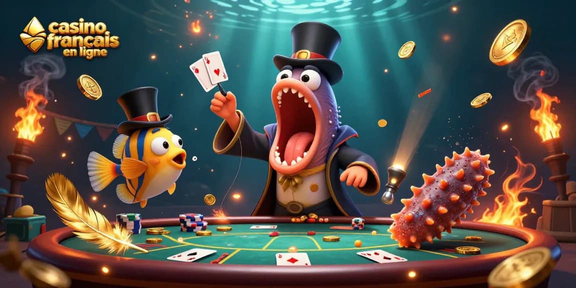 Jouer à casino français en ligne avec un spectacle magique sous-marin illustré.
