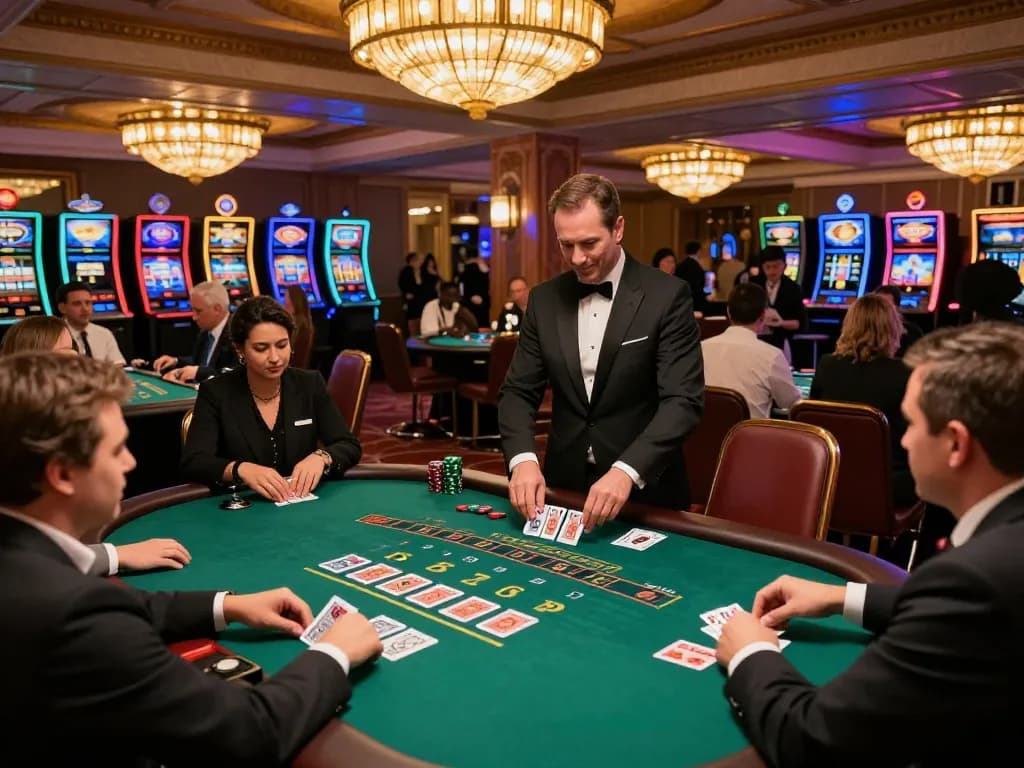 Active gameplay scene at CM88-yu casino showing players at blackjack tables making strategic bets and interacting
