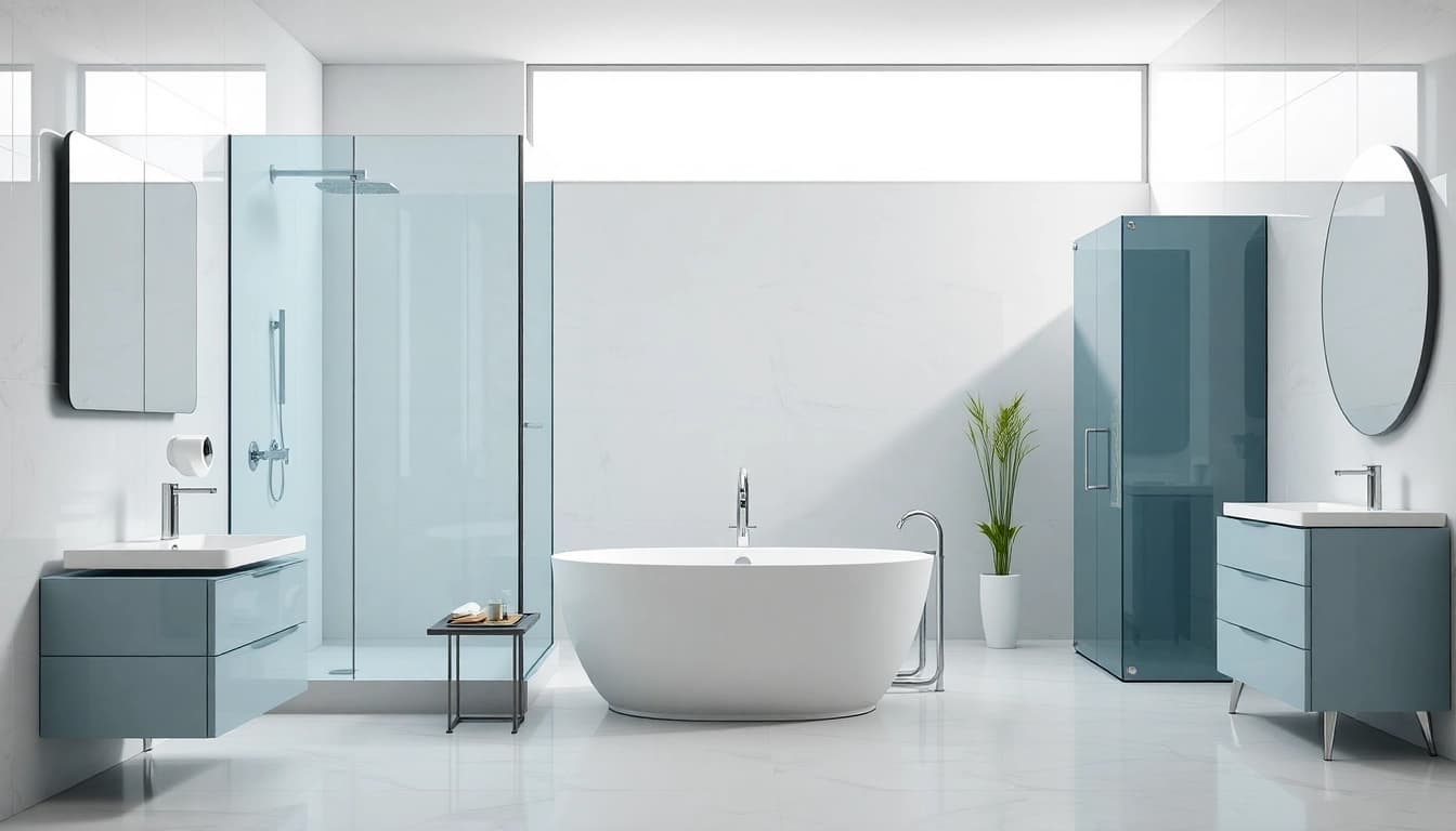 Sonni sanitär GmbH bietet elegante Badezimmerprodukte in einem modernen Ambiente an.