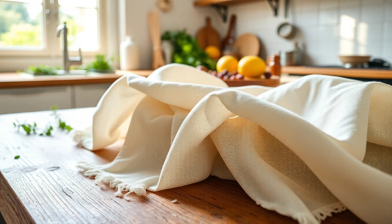 Verpak zelfgemaakte kaas met een kaasdoek voor perfecte resultaten.
