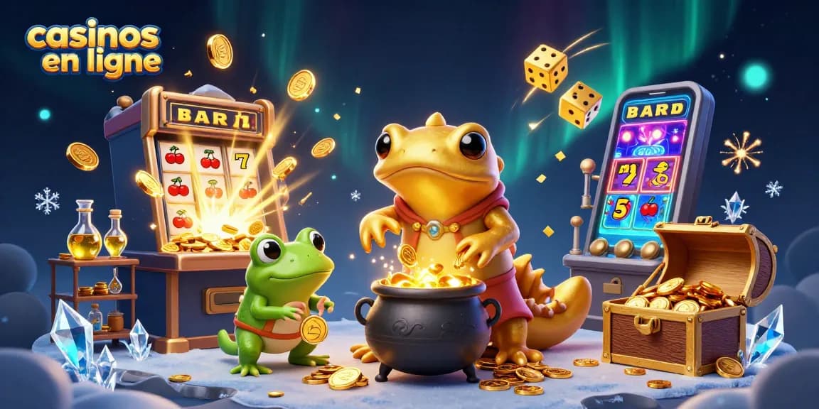 Gagnez avec des casinos en ligne grâce à cette illustration captivante d'opérations magiques dans un laboratoire.