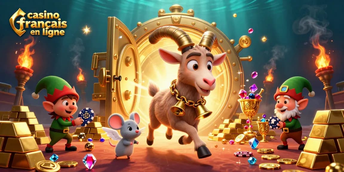 Admirez un Krampus à un casino français en ligne festif avec l'ange et des gremlins chipés.