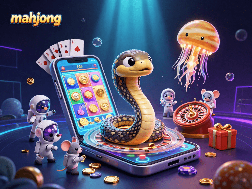 Engage in thrilling mahjong gameplay as tiny astronaut mice bet on a cosmic roulette wheel.