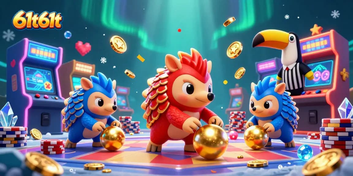 Jogadores da 61t61t competindo em um emocionante jogo de cassino com pangolins.