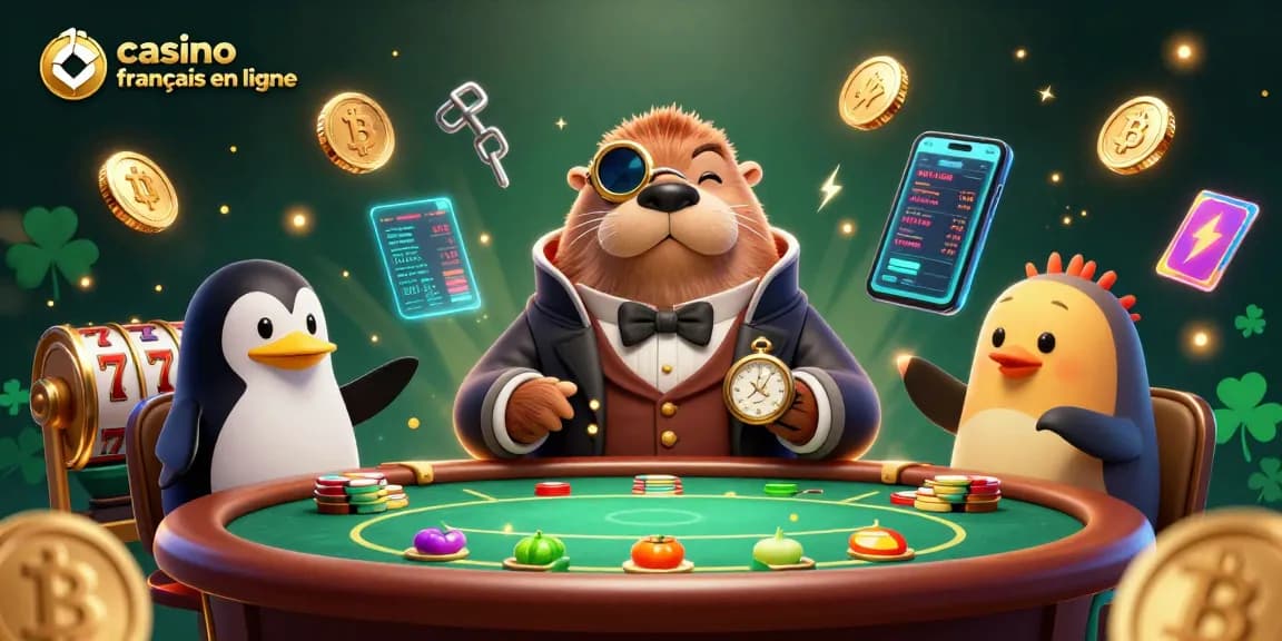 Jouez à casino francais en ligne avec des personnages de casino sous-marins illustrés en 3D.