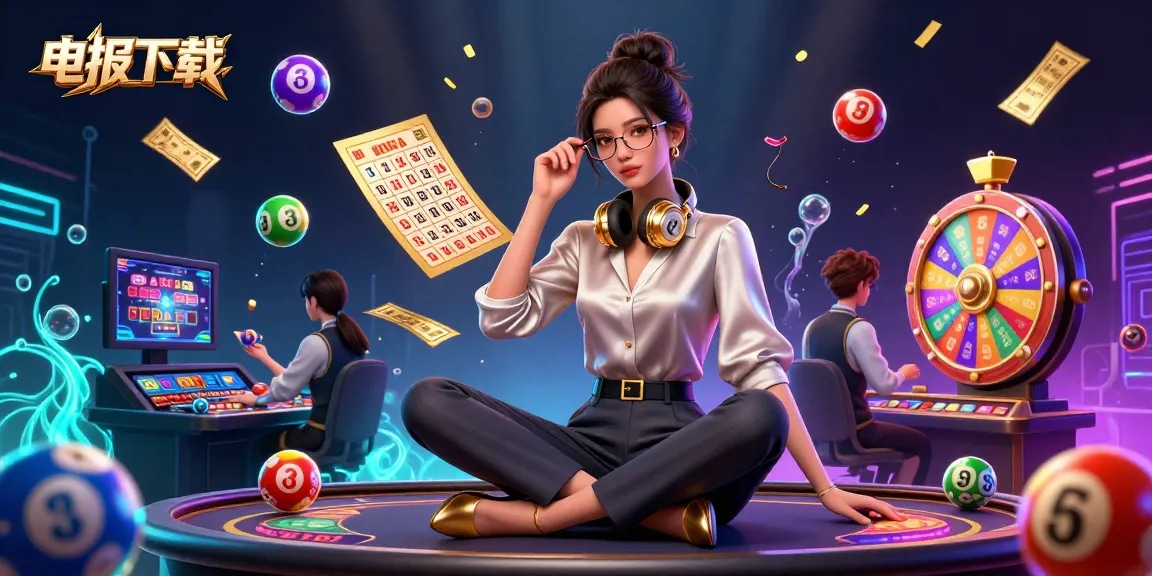 在动态的赌场场景中与电报下载一起玩刺激的游戏，展示生动的彩票元素。
