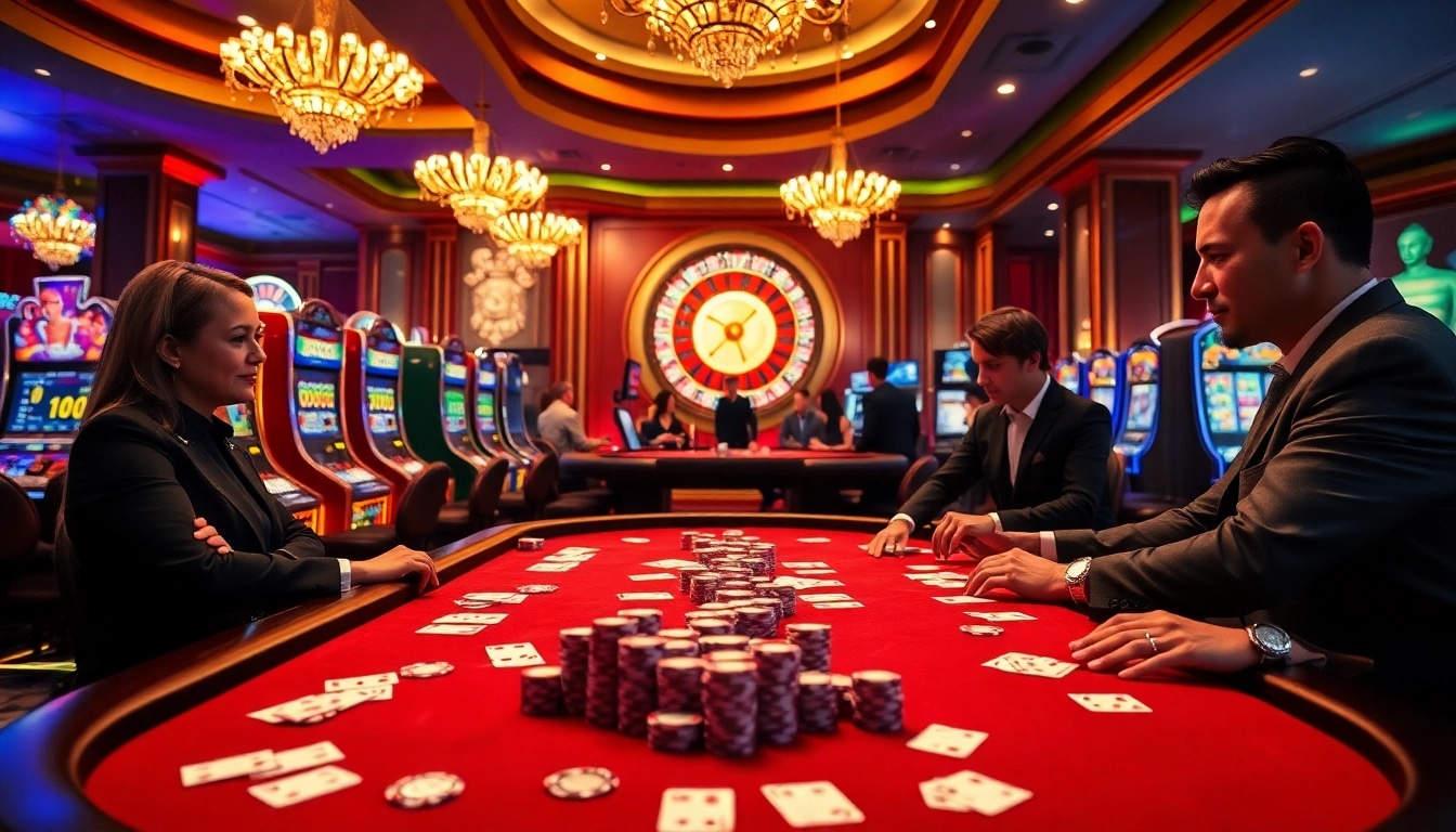 Découvrez l'excitation des meilleurs casinos en ligne avec des jetons colorés et une action de paris en direct à une table à enjeux élevés.