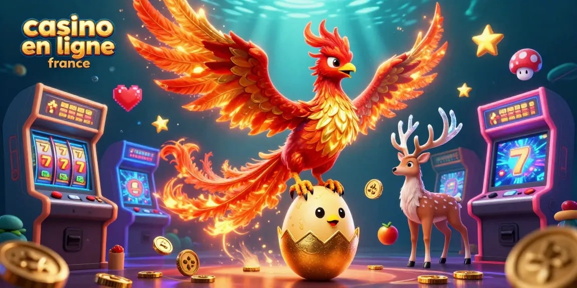 Jouez à casino en ligne France avec un phoenix flamboyant et des éléments de jeu captivants.