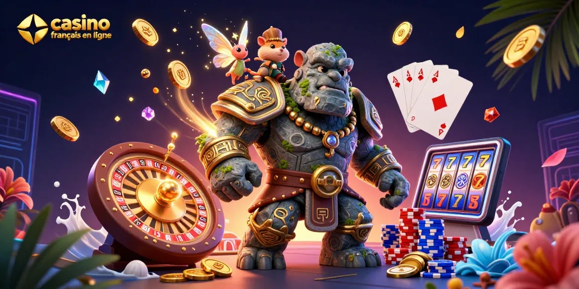 Gagnez avec le casino français en ligne grâce à une illustration dynamique de jeux de casino