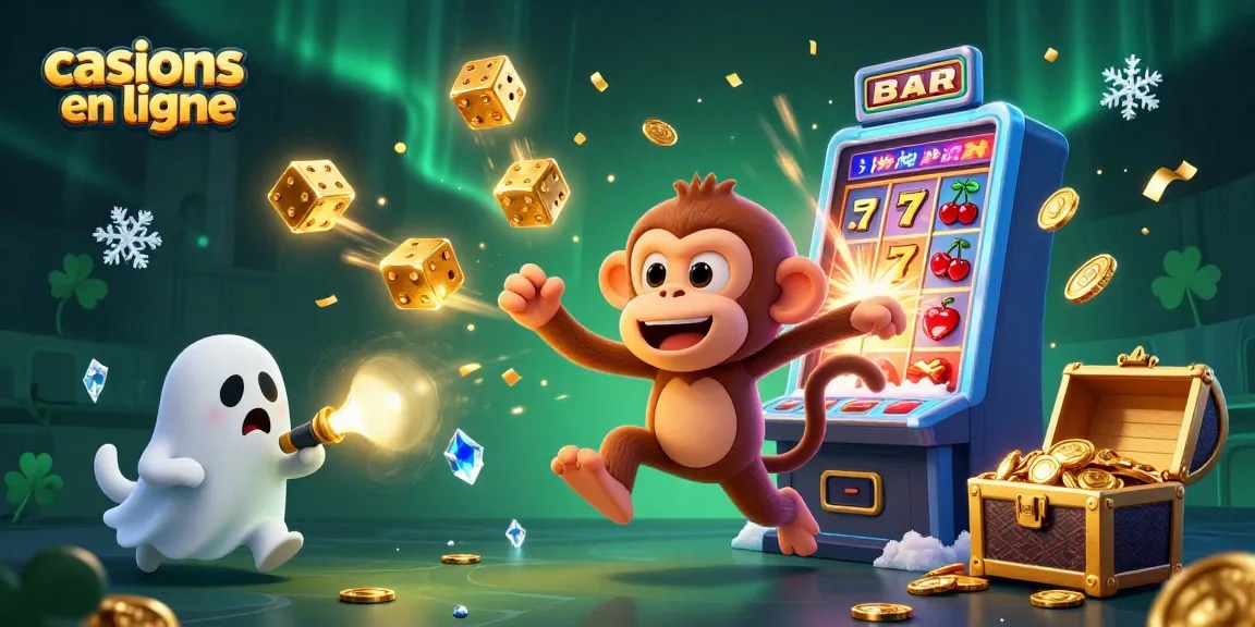 Jouer dans des casinos en ligne avec un singe poltergeist et un chiot chasseur de fantômes.