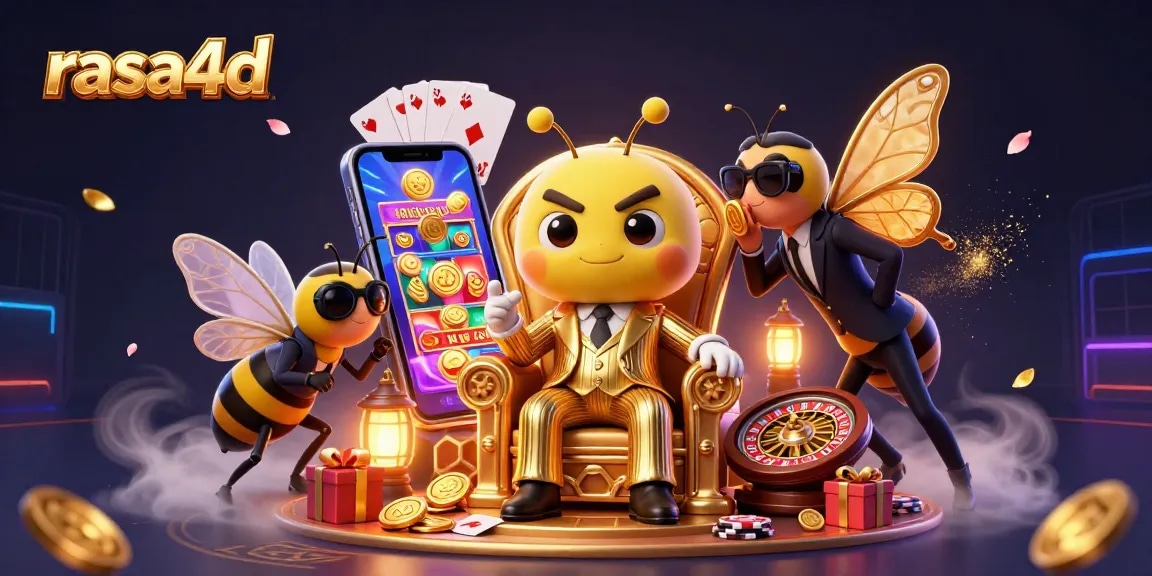 Menangkan slot dengan rasa4d sambil dikelilingi koin emas dan permainan kartu yang mengagumkan.