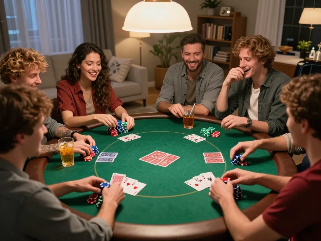 Kubet3933 poker night with friends showcasing colorful chips and dynamic gameplay.