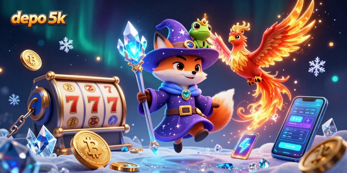 Engage with depo 5k slots featuring vibrant characters, lucky symbols, and jackpot excitement