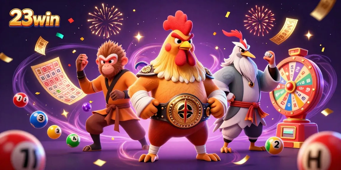 Enhance your gaming experience with 23win's vibrant 3D casino action featuring dynamic lottery elements