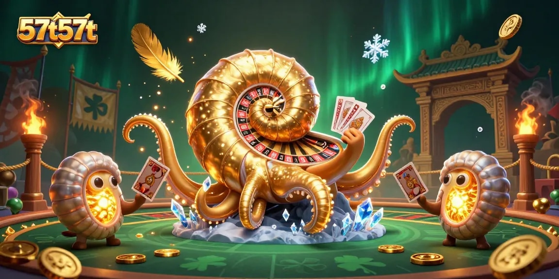 Engage with 57t57t's thrilling casino experience featuring a dynamic ancient nautilus roulette wheel.