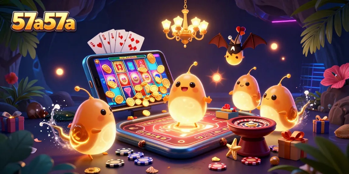 Ilustração 3D detalhada mostrando vaga-lumes iluminando o cassino 57a57a com suas caudas douradas.