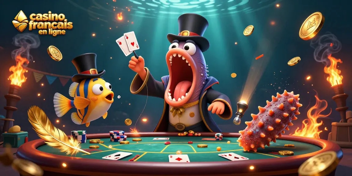 Jouer à casino français en ligne avec un spectacle magique sous-marin illustré.