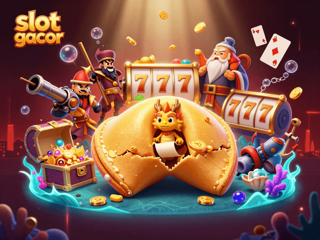 Slot gacor menghadirkan keberuntungan dengan permainan slot dan karakter penuh warna yang memikat.