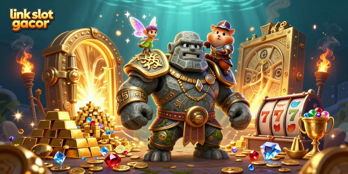 Rasakan sensasi menang dengan link slot gacor dalam petualangan kasino yang magis yang menampilkan penjaga golem.