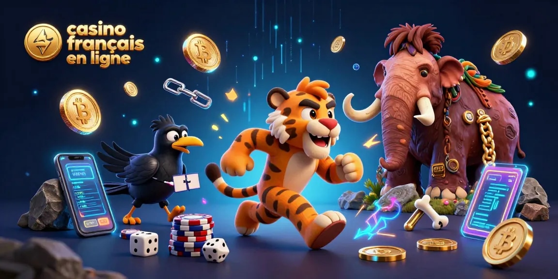 Jouez au casino francais en ligne avec des personnages 3D captivants dans une scène dynamique et colorée.
