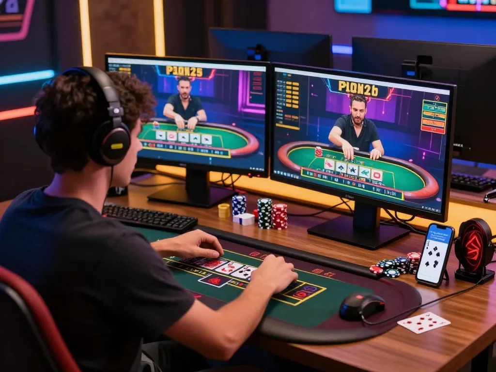 Exciting online baccarat gaming setup showcasing vibrant gameplay and immersive atmosphere.