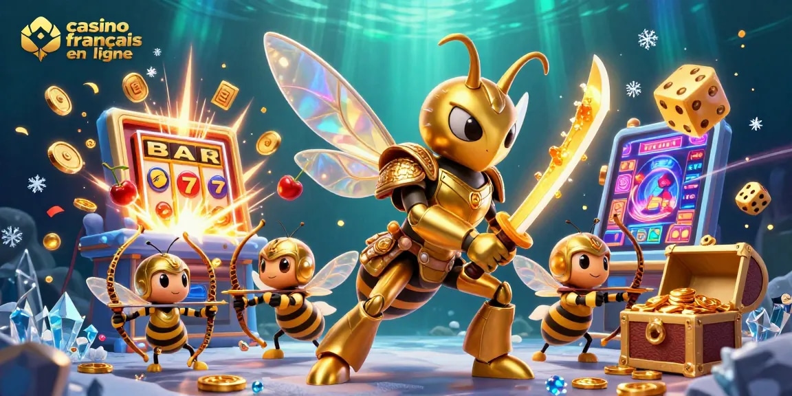 Jouez à casino français en ligne avec des personnages 3D dynamiques illustrant la richesse des jeux.