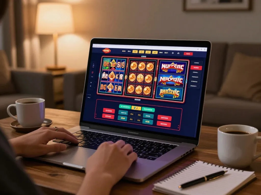 Enjoying gameplay on the 789clubgo online casino platform from a cozy home setting
