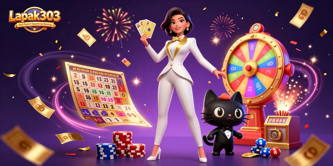 Spin to win with Lapak303 Slot Gacor Gampang Menang featuring vibrant colorful elements.