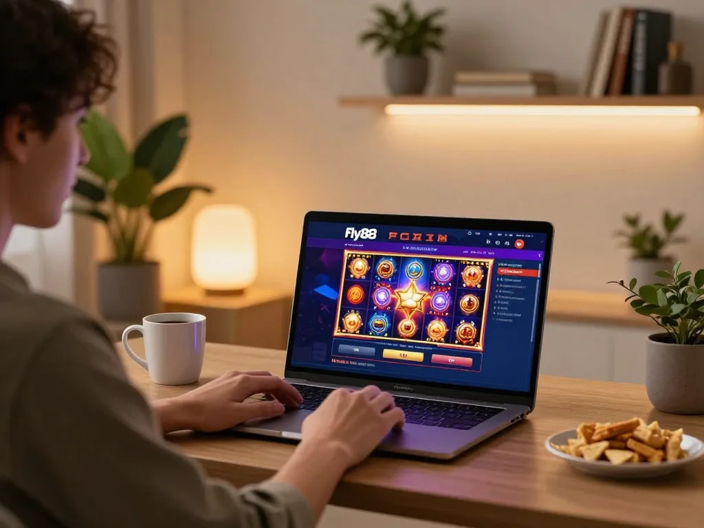 Play exciting slot games at fly88 with a cozy online setup and lively atmosphere.