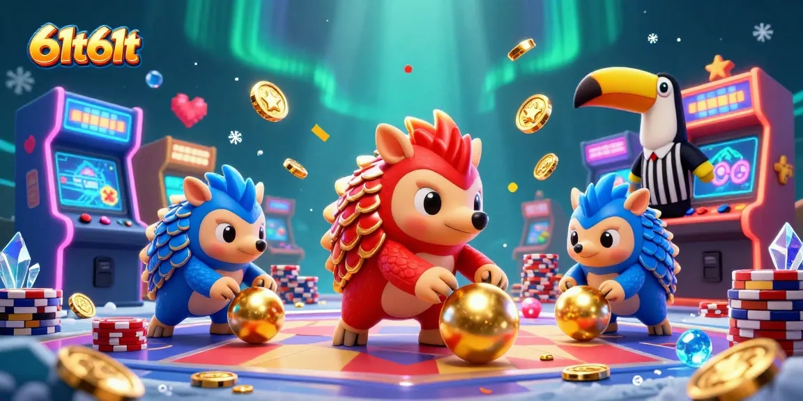 Jogadores da 61t61t competindo em um emocionante jogo de cassino com pangolins.