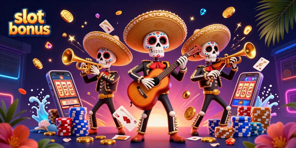 Experience thrilling slot bonus excitement with a vibrant mariachi celebration of casino luck!