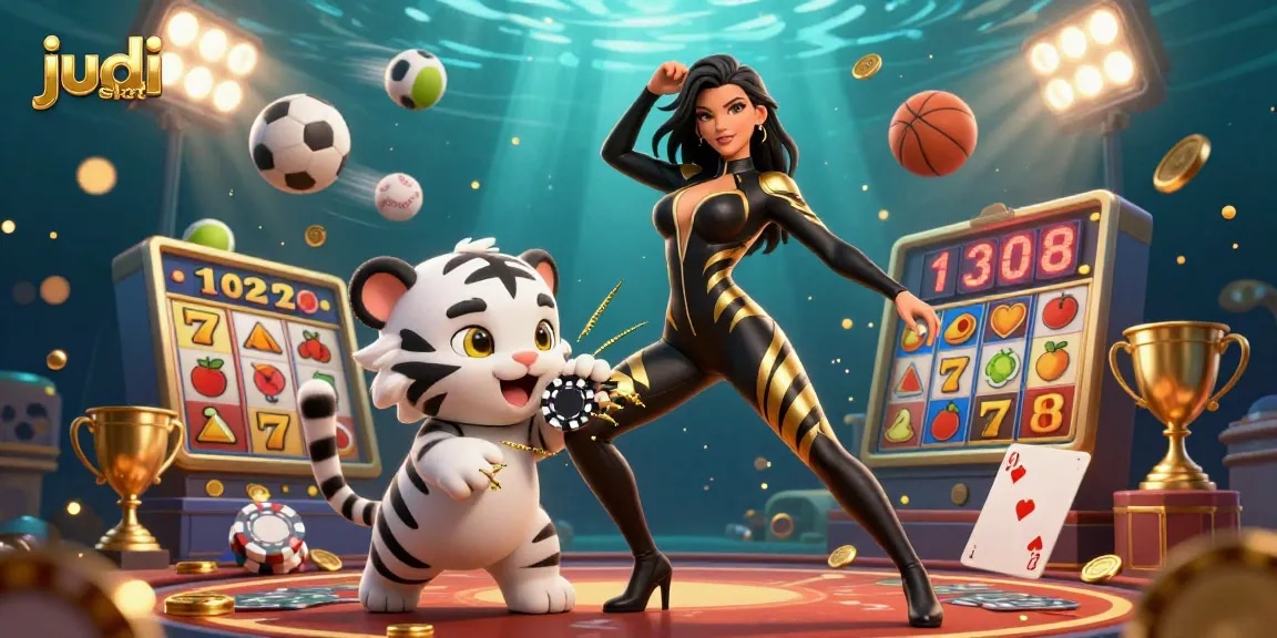 Experience the thrill of judi slot with dynamic 3D characters and vibrant gaming elements.
