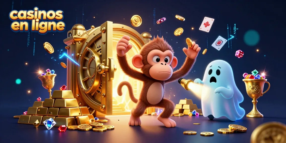 Jouez aux casinos en ligne avec un monkey poltergeist invisible et un chiot chasseur de fantômes dans un casino hanté