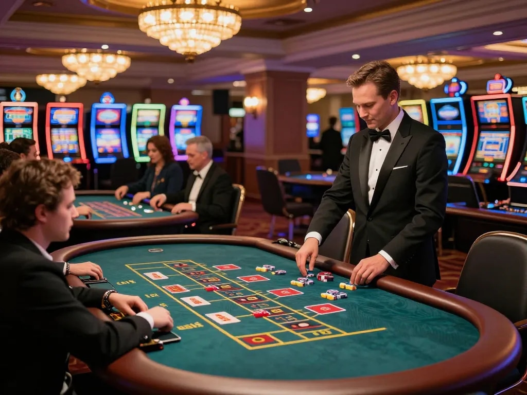 FAFA828 players enjoying immersive casino experiences at vibrant gaming tables