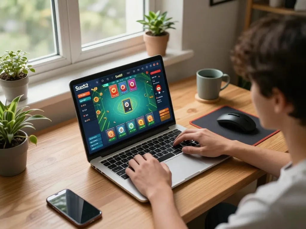 Players enjoying Sun52's online gaming experience with engaging card games on various devices