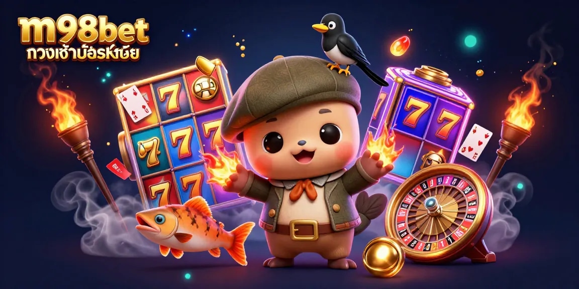 Play with m98bet ทางเข้ามือถือ for a mobile gaming experience in this vibrant casino scene.